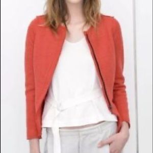 ZARA PEPLUM BLAZER JACKET ORANGE